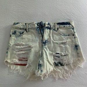 ripped jean shorts
